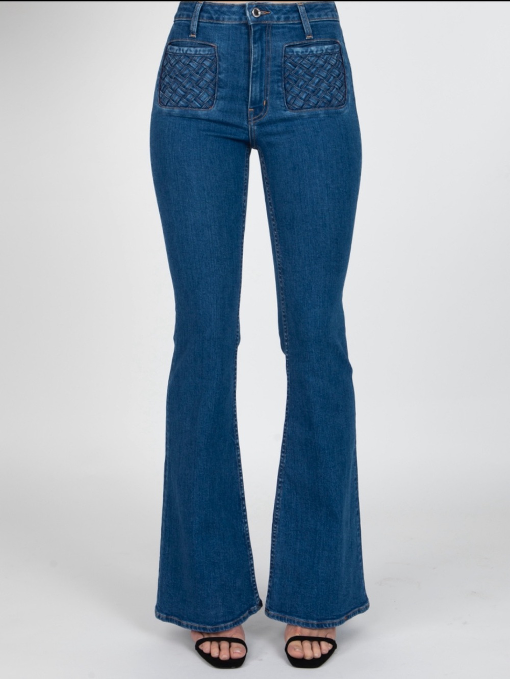 Never Worn Derek Lam  10 Crosby High Rise Flair with Woven pockets